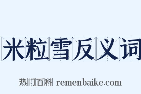 米粒雪反义词是什么意思的图片